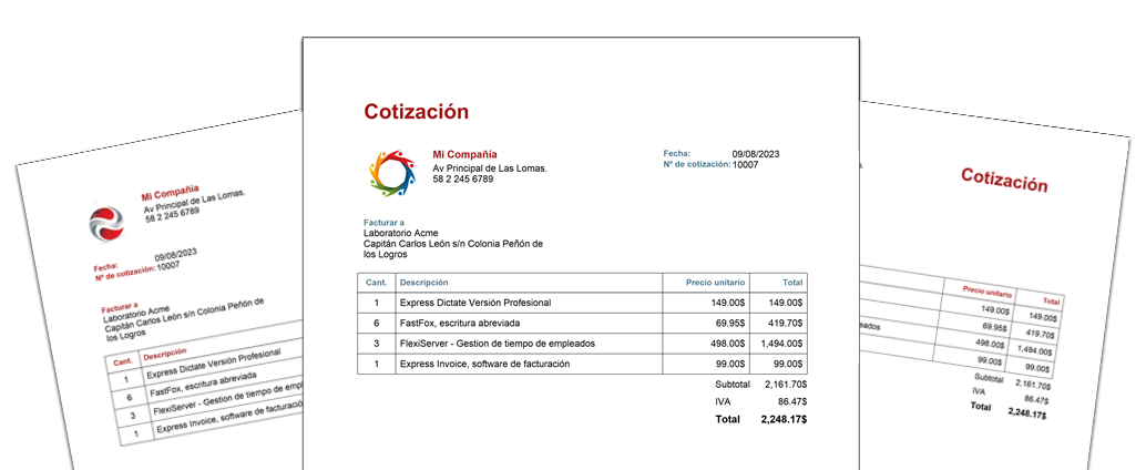 Cree una cotización profesional gratis