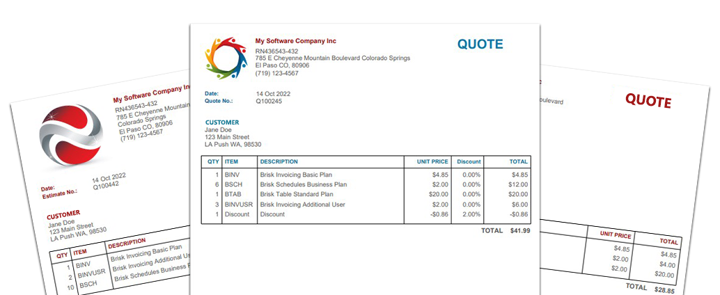 Create a free professional quote