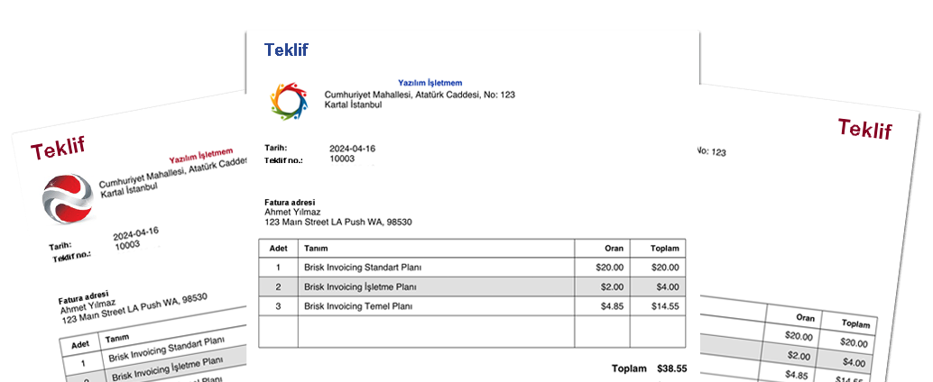 Ücretsiz bir profesyonel fiyat teklifi oluşturun