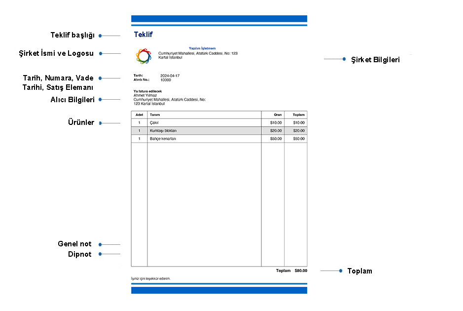 Teklifinizi faturaya dönüştür