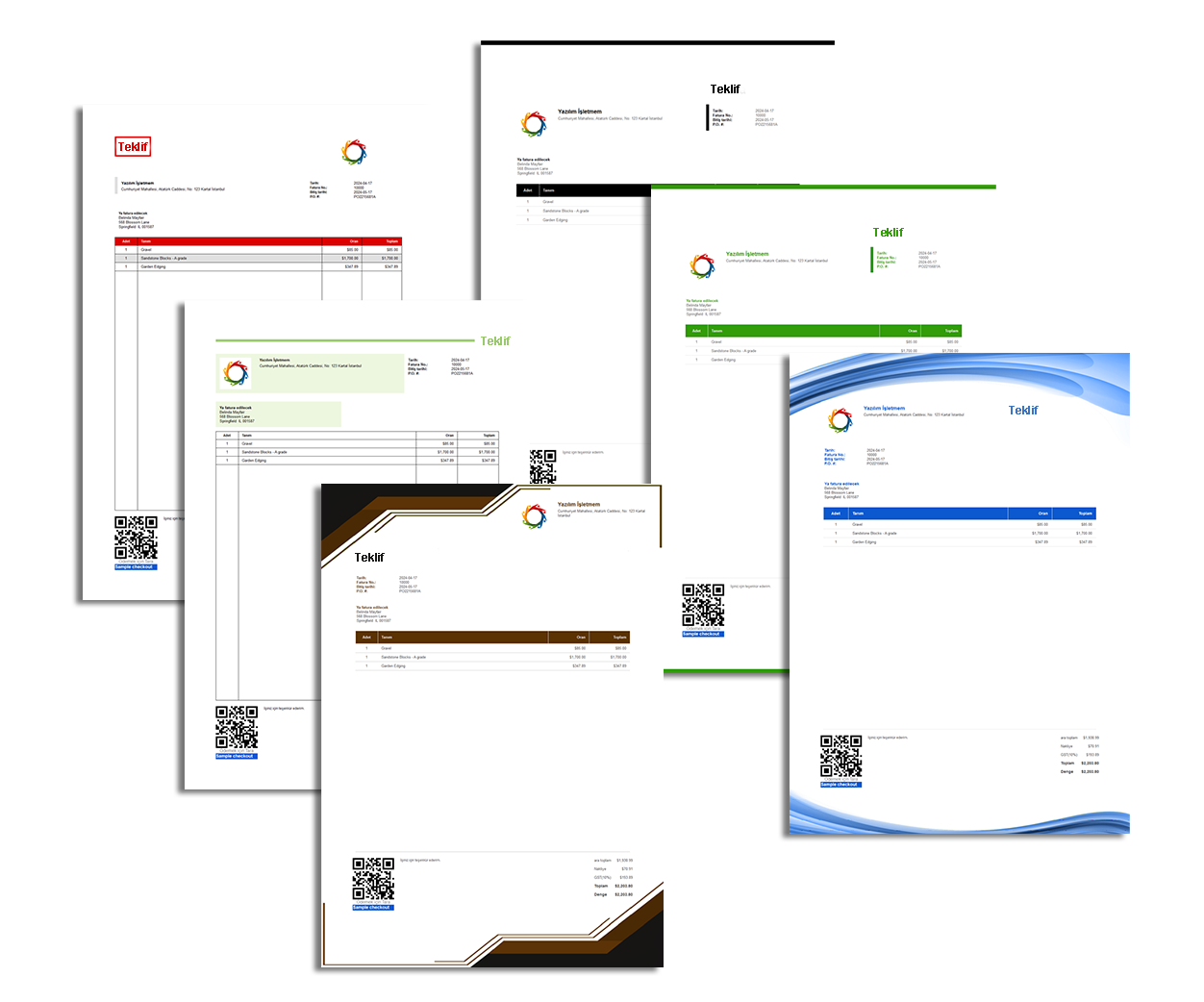 Ücretsiz şablonlar